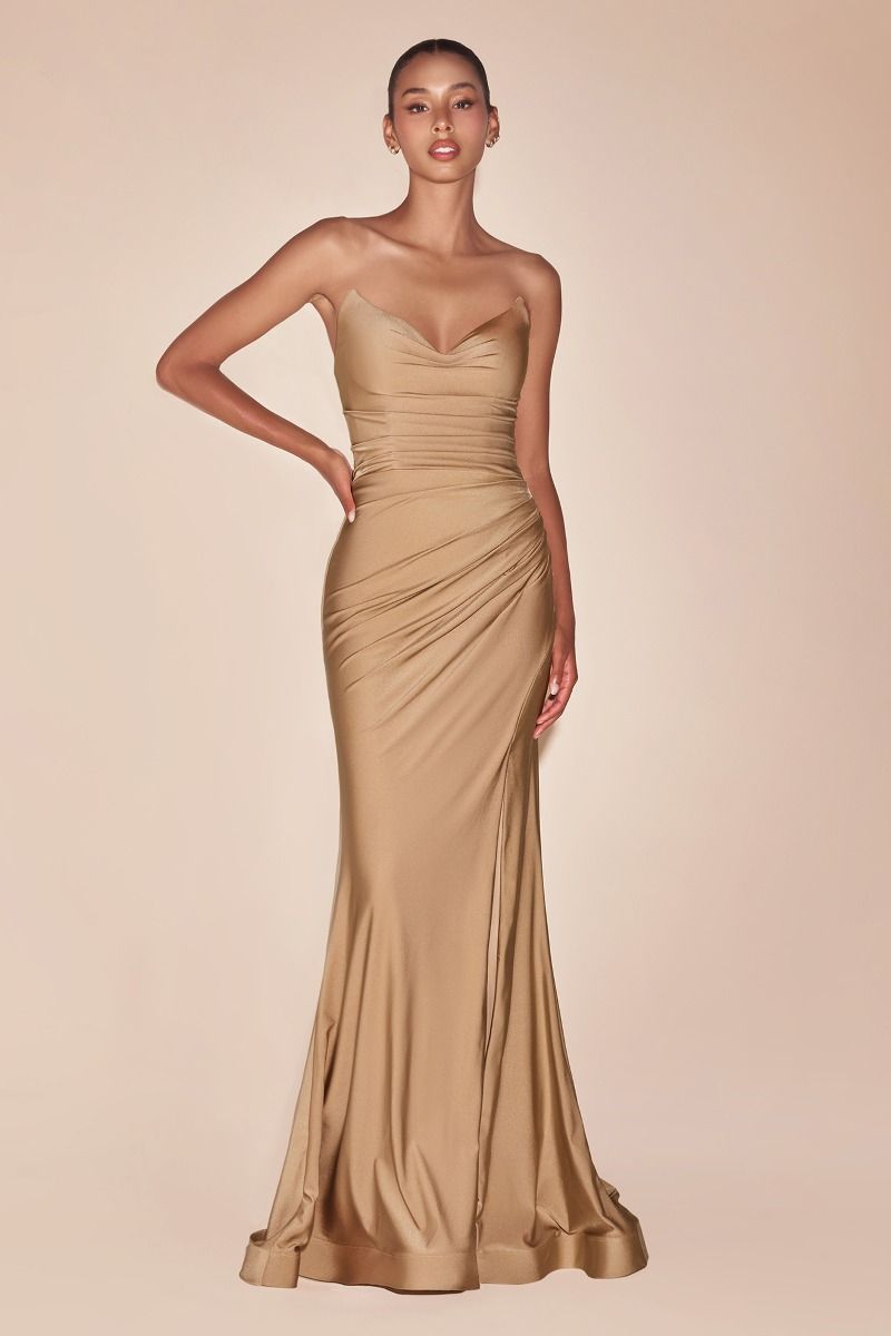 The 'Aura' Strapless Gown